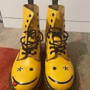 Yellow Smiley Face Dr. Martens